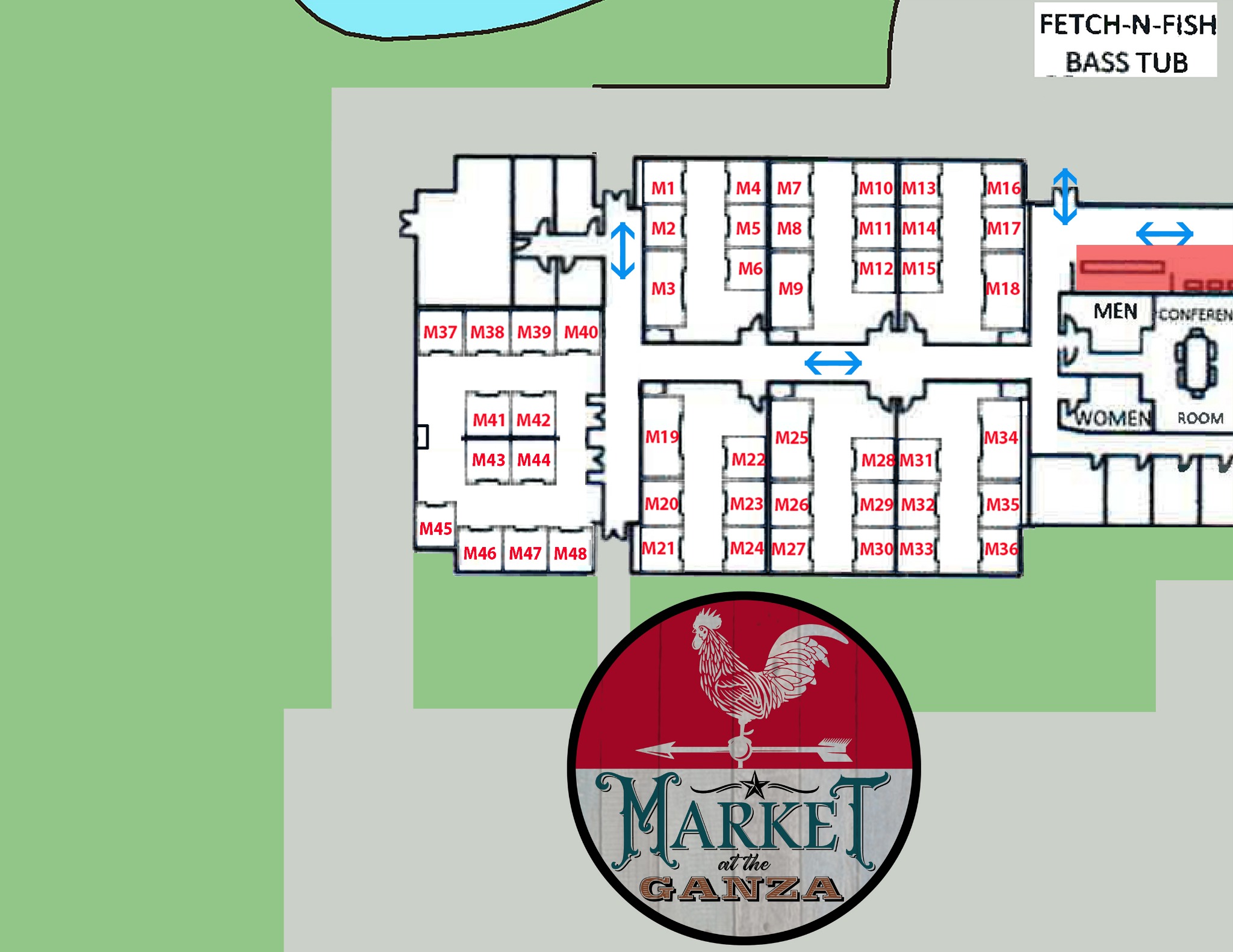Market at the Ganza booth layout map